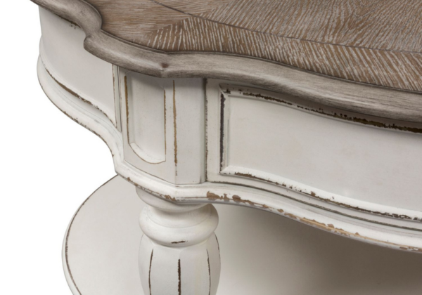 Magnolia Manor Antique White Round Cocktail Table - Image 5