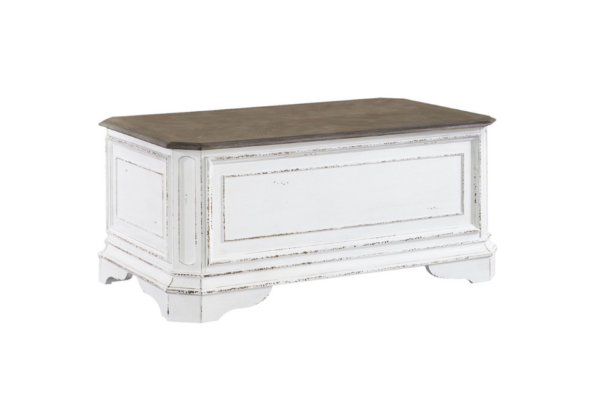 Magnolia Manor Antique White Storage Trunk - Image 5