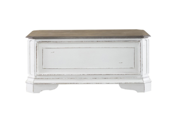 Magnolia Manor Antique White Storage Trunk - Image 4