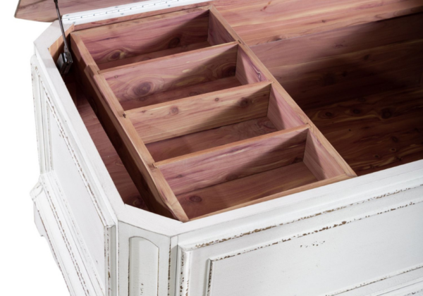 Magnolia Manor Antique White Storage Trunk - Image 2