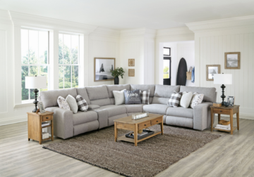 Rockport Gray 6pc. Power Reclining Sectional