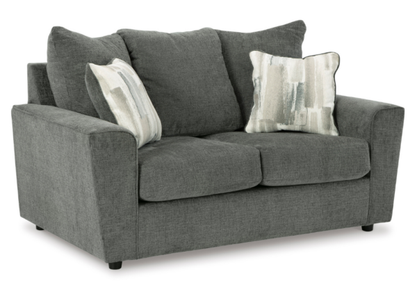 Stairatt Gray Loveseat - Image 2