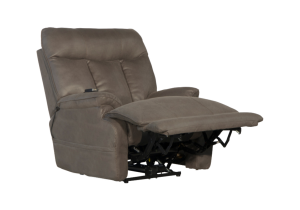 Anders Charcoal Power Headrest Lay-Flat Recliner - Image 3