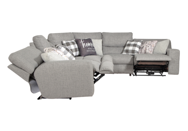 Rockport Gray 6pc. Power Reclining Sectional - Image 3