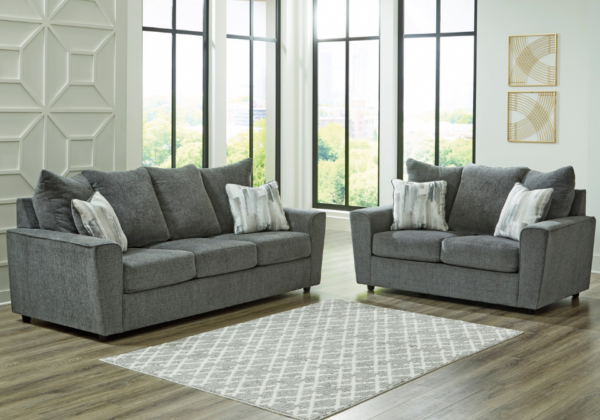 Stairatt Gray Sofa Set - Image 2