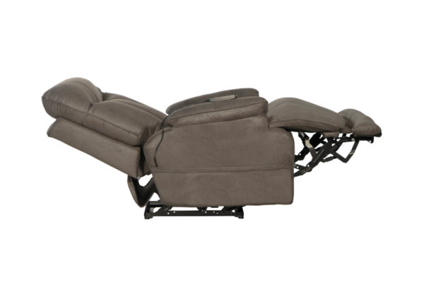 Anders Charcoal Power Headrest Lay-Flat Recliner - Image 4