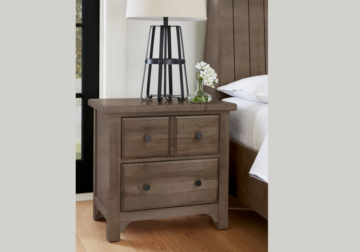 Alternative view of Cool Farmhouse Grey Nightsand