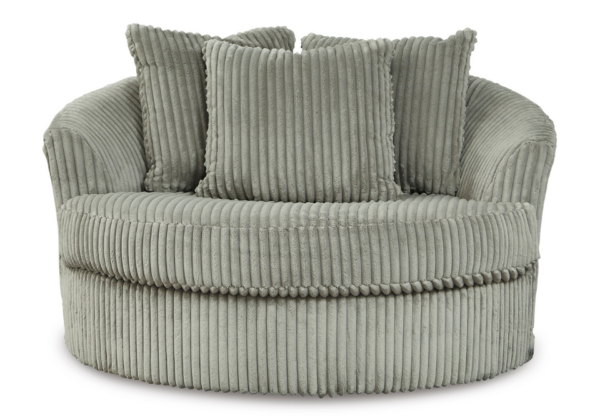 Lindyn Fog Oversized Swivel Accent Chair - Image 3
