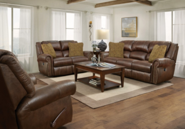 Pickett Tobacco Reclining Sofa Set