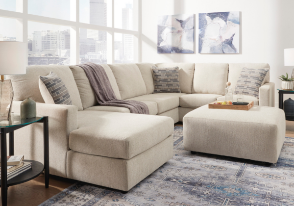 Edenfield Linen 3-Piece LAF Chaise Sectional - Image 4