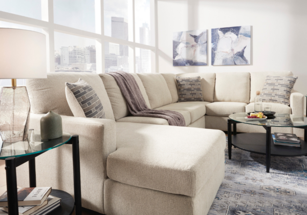 Edenfield Linen 3-Piece LAF Chaise Sectional - Image 5