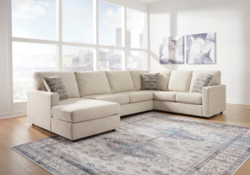 Edenfield Linen 3-Piece LAF Chaise Sectional