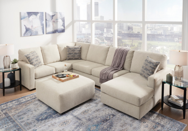 Edenfield Linen 3-Piece RAF Chaise Sectional - Image 3