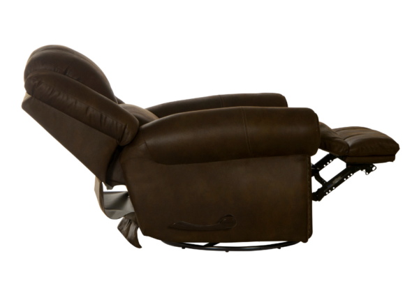 Pickett Tobacco Swivel Glider Recliner - Image 3