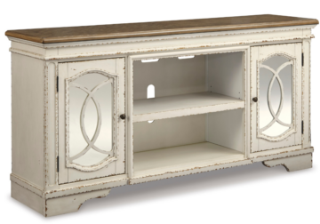 Alternative view of Realyn Chipped White Extra Large TV Stand