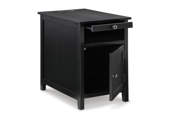 Treytown Black Chairside End Table - Image 2