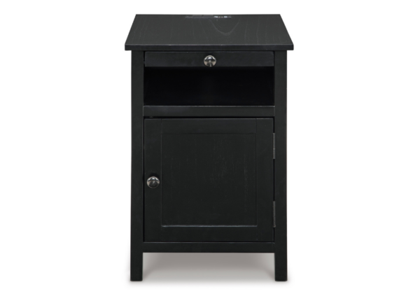 Treytown Black Chairside End Table - Image 3