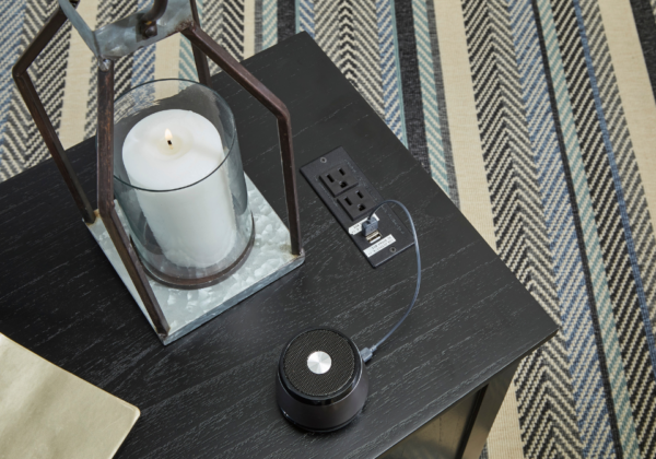 Treytown Black Chairside End Table - Image 4