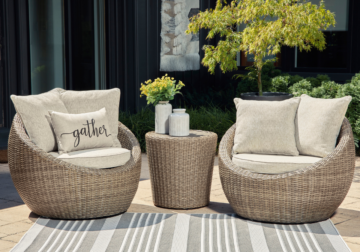Danson Outdoor Swivel Lounge Chair Set