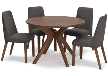 Alternative view of Lyncott 5-Piece Dining Set with Charcoal Chairs