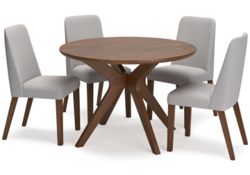 Alternative view of Lyncott 5-Piece Dining Set with Gray Chairs