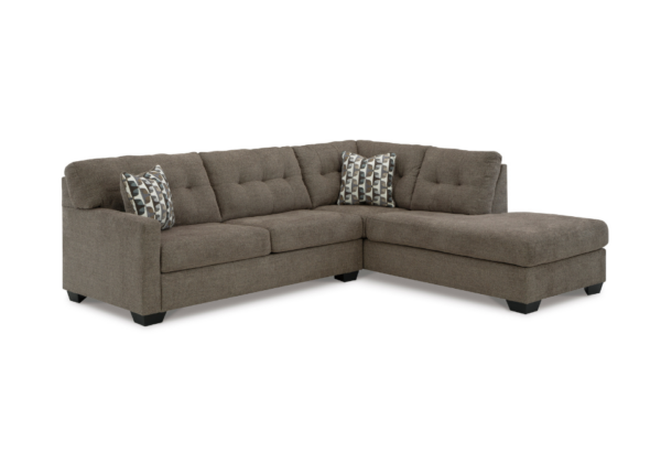 Mahoney Chocolate 2-Piece RAF Chaise Sectional - Image 3
