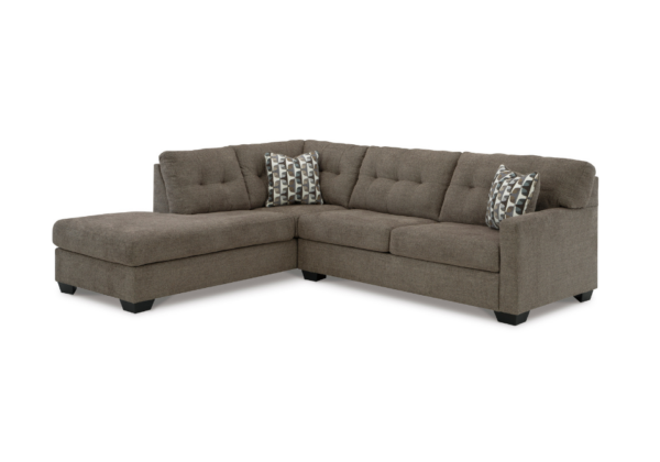 Mahoney Chocolate 2-Piece LAF Chaise Sectional - Image 3