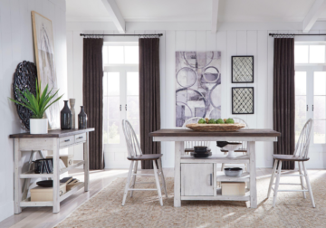 Farmhouse 5-Piece Gathering Table Set