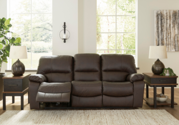 Leesworth Brown Power Reclining Sofa