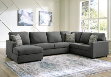 Edenfield Charcoal 3-Piece LAF Chaise Sectional