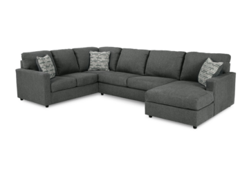 Alternative view of Edenfield Charcoal 3-Piece RAF Chaise Sectional