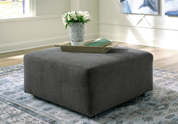 Edenfield Charcoal Oversized Accent Ottoman