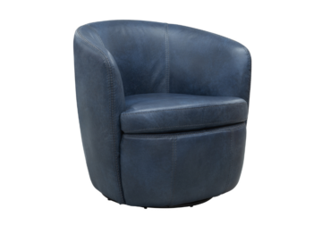 Derby Blue Swivel Club Chair
