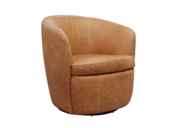 Derby Light Brown Swivel Club Chair