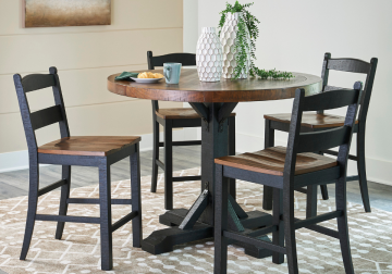 Alternative view of Valebeck 5-Piece Counterheight Dining Set