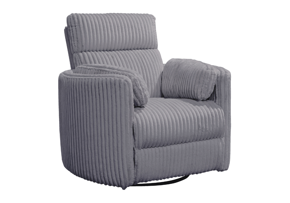 Max Gray Power Swivel Glider Recliner