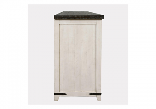 Madison County White TV Stand w/ Fireplace Insert - Image 6