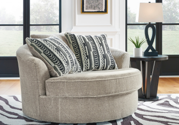 Calnita Oversized Swivel Accent Chair