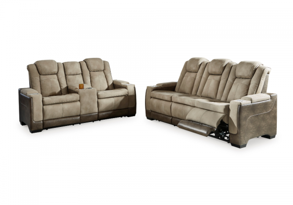 Next-Gen Durapella Sand Power Reclining Sofa Set - Image 3