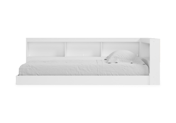 Piperton White Twin Bookcase Storage Bed - Image 3