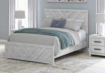 Alternative view of Cayboni Whitewash Queen Bed Set