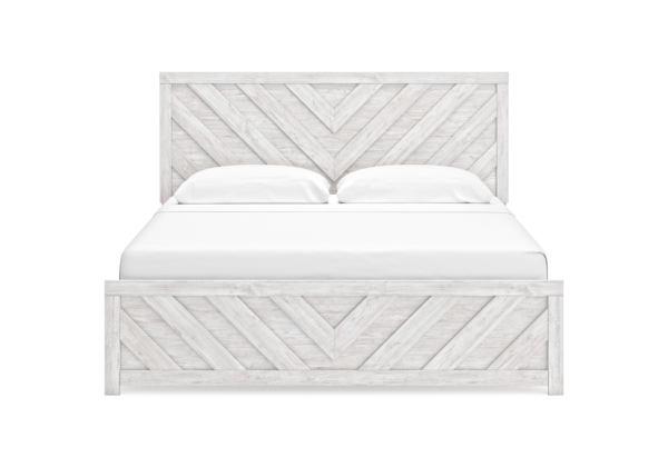 Cayboni Whitewash King Bed - Image 3