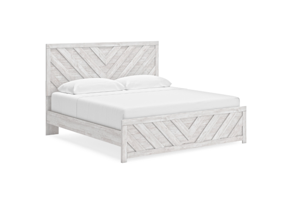 Cayboni Whitewash King Bed - Image 4