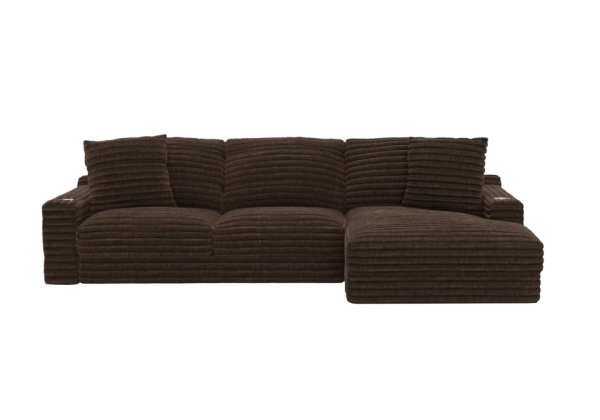 Comfrey Chocolate 2pc RAF Chaise Sectional - Image 3