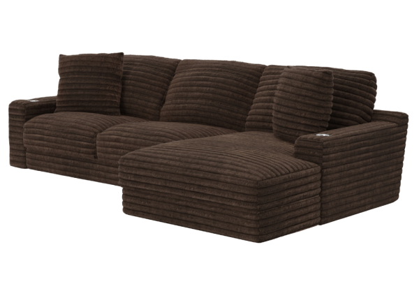 Comfrey Chocolate 2pc RAF Chaise Sectional - Image 5