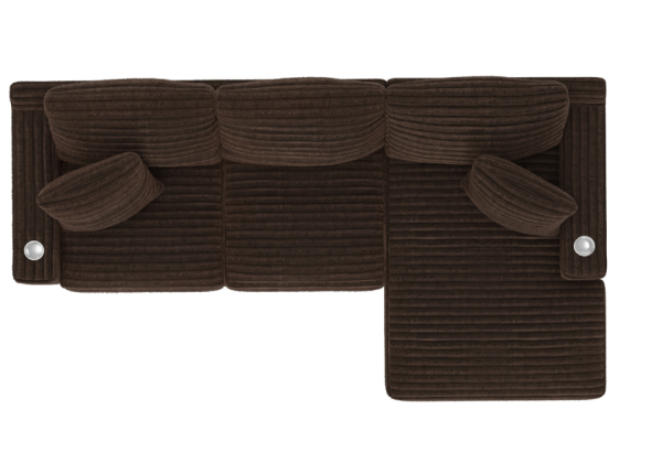 Comfrey Chocolate 2pc RAF Chaise Sectional - Image 4