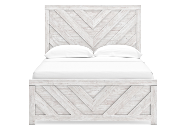 Cayboni Whitewash Full Bed Set - Image 3