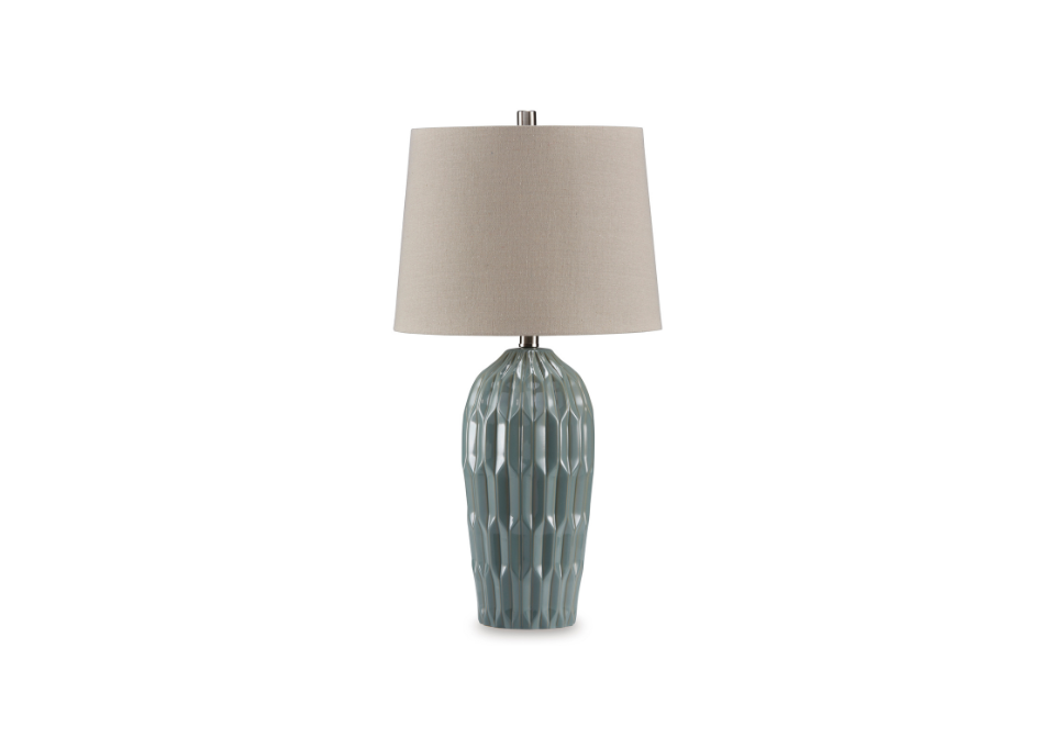 Hadbury Teal Blue Table Lamp