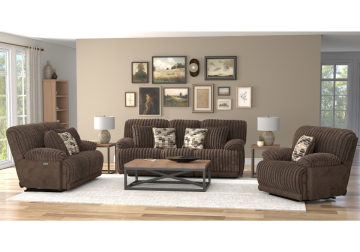 Hollifield Chocolate Power Reclining Sofa Set