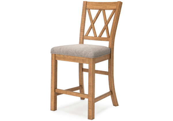 Havonplane Brown Upholstered Barstool - Image 3